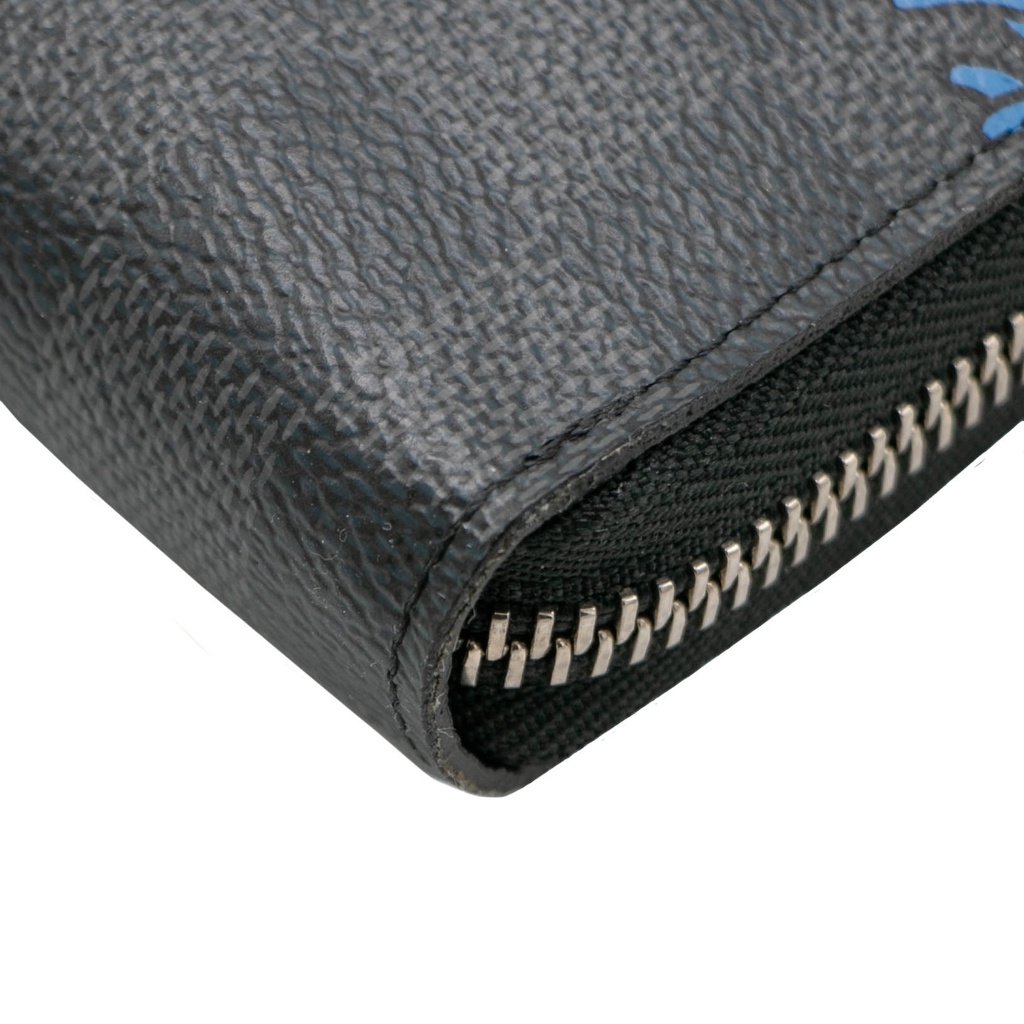 Louis Vuitton Black Damier Graphite Zippy Organizer Wallet