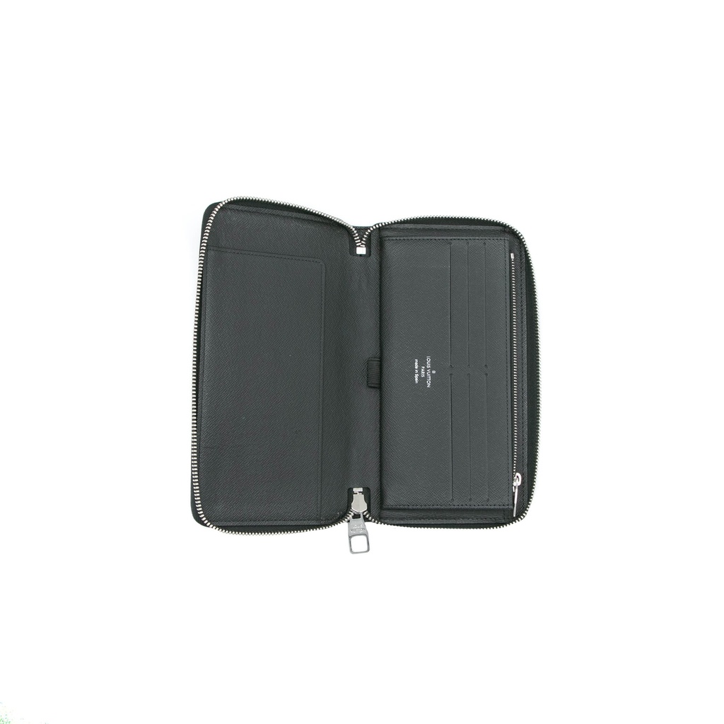Louis Vuitton Black Damier Graphite Zippy Organizer Wallet