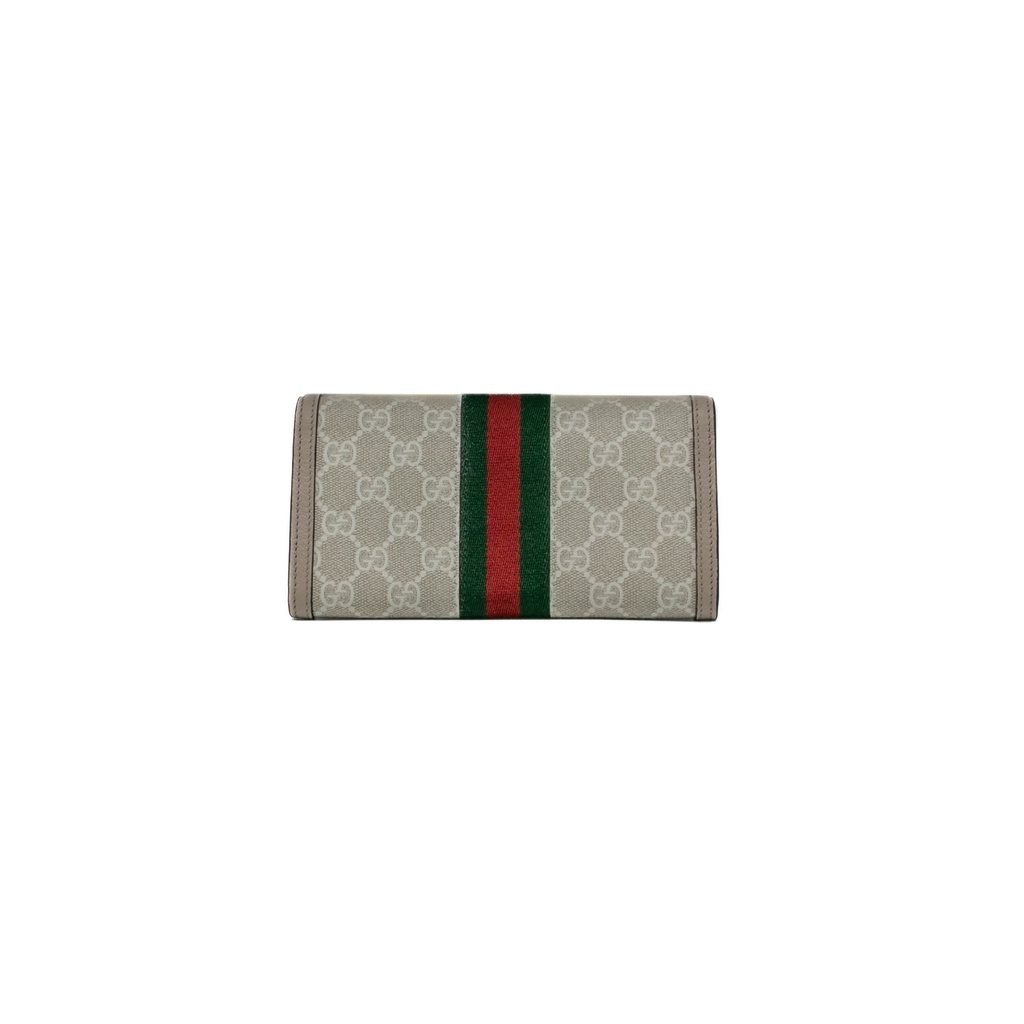 Gucci Ophidia Beige and White Chain Wallet 772309
