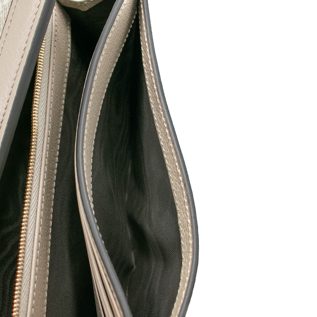Gucci Ophidia Beige and White Chain Wallet 772309