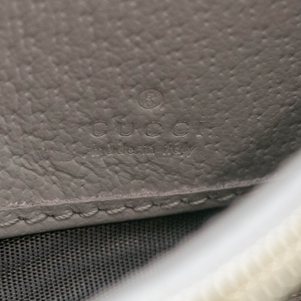 Gucci Ophidia Beige and White Chain Wallet 772309
