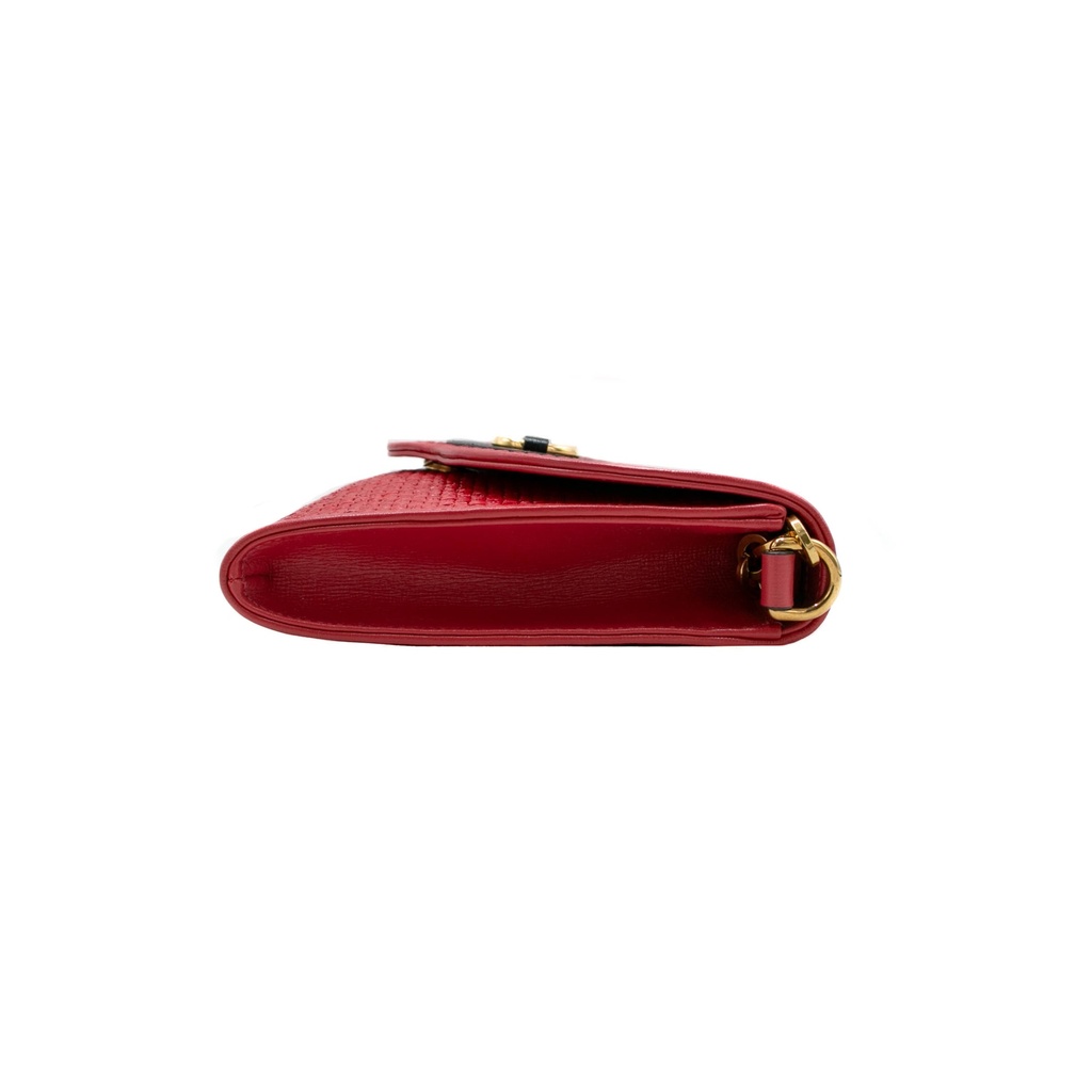 Gucci GG Horsebit 1955 Small Shoulder Bag Red 655667