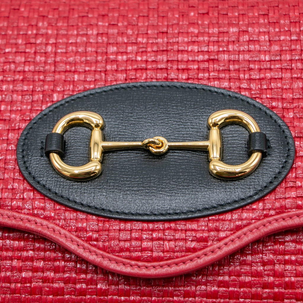 Gucci GG Horsebit 1955 Small Shoulder Bag Red 655667