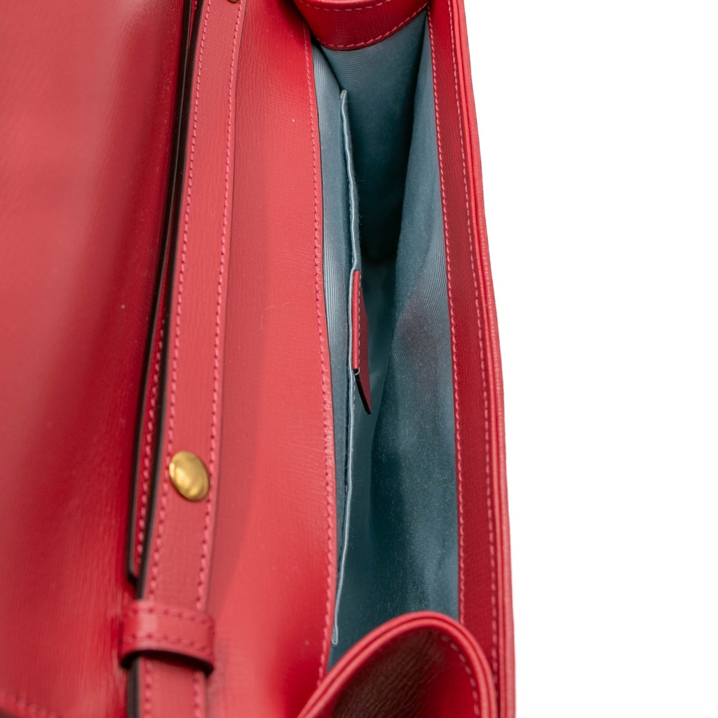 Gucci GG Horsebit 1955 Small Shoulder Bag Red 655667