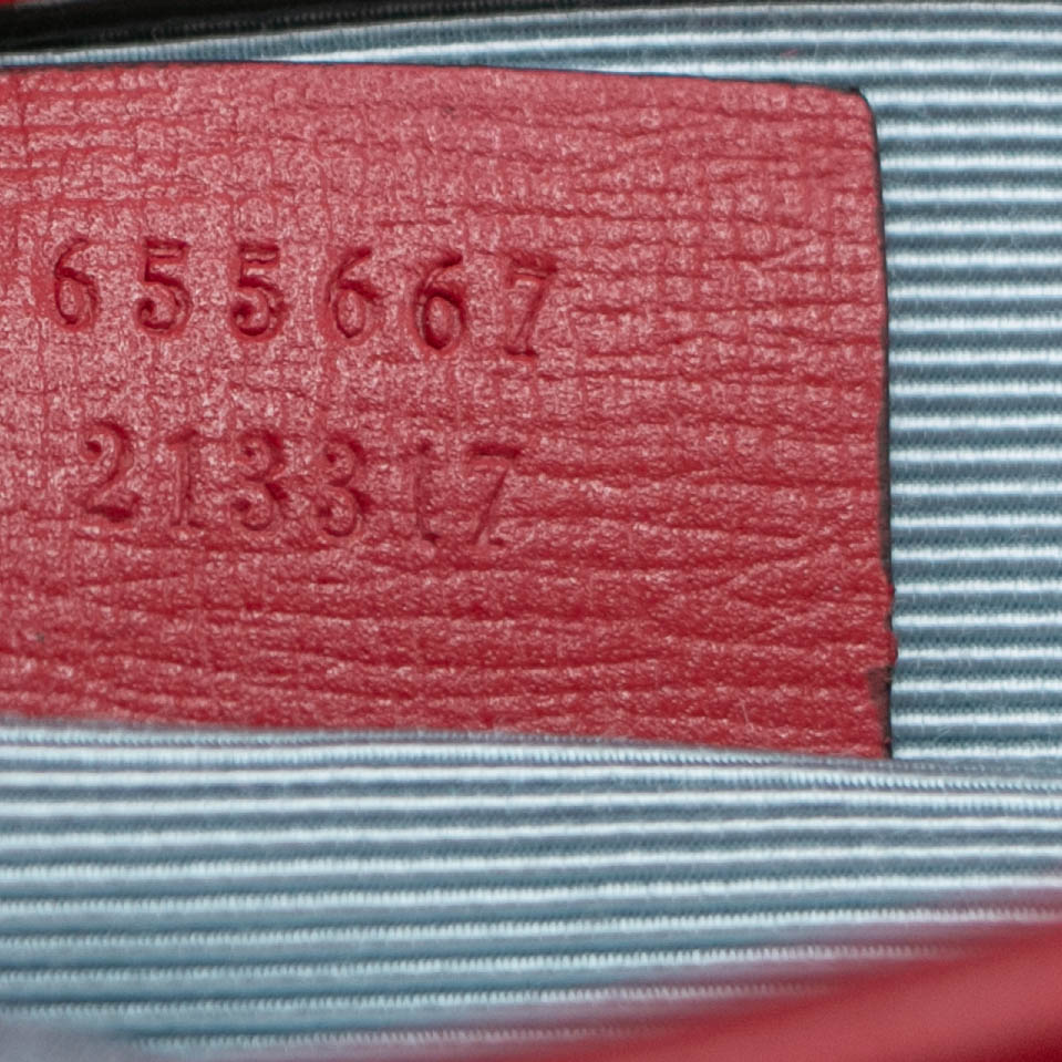 Gucci GG Horsebit 1955 Small Shoulder Bag Red 655667