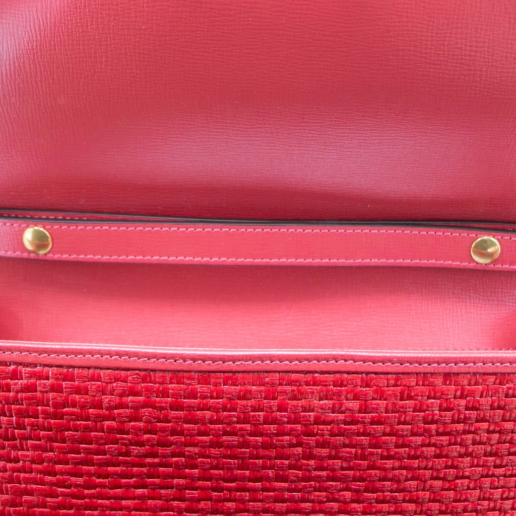 Gucci GG Horsebit 1955 Small Shoulder Bag Red 655667