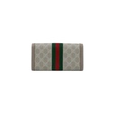 Gucci Ophidia Continental Wallet Beige and White GG Supreme Canvas 523153