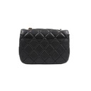 Chanel Black Matelasse Coco Mark Shiny Lambskin Flap Chain Shoulder Bag
