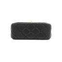 Chanel Black Matelasse Coco Mark Shiny Lambskin Flap Chain Shoulder Bag