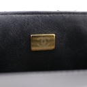 Chanel Black Matelasse Coco Mark Shiny Lambskin Flap Chain Shoulder Bag