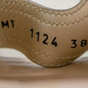 Christian Dior 30 Montaigne Heeled Slide Gold Calfskin Size 38