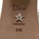 Christian Dior 30 Montaigne Heeled Slide Gold Calfskin Size 39 1/2