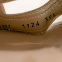 Christian Dior 30 Montaigne Heeled Slide Gold Calfskin Size 39 1/2