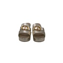 Christian Dior 30 Montaigne Heeled Slide Gold Calfskin Size 39