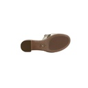 Christian Dior 30 Montaigne Heeled Slide Gold Calfskin Size 39