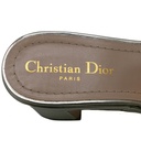 Christian Dior 30 Montaigne Heeled Slide Gold Calfskin Size 39
