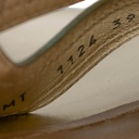 Christian Dior 30 Montaigne Heeled Slide Gold Calfskin Size 39