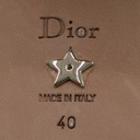 Christian Dior 30 Montaigne Heeled Slide Gold Calfskin Size 40