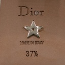 Christian Dior 30 Montaigne Heeled Slide Gold Calfskin Size 37 1/2