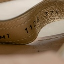 Christian Dior 30 Montaigne Heeled Slide Gold Calfskin Size 37 1/2