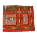 Gucci Orange Silk Scarf 590472 In Size 90x90