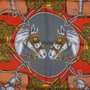 Gucci Orange Silk Scarf 590472 In Size 90x90