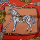 Gucci Orange Silk Scarf 590472 In Size 90x90