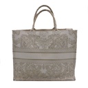 Christian Dior Toile De Jouy Embroided Canvas Large Book Tote