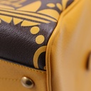 Gucci x Adidas Travel Bag Duffle Yellow And Brown Leather 702422