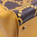 Gucci x Adidas Travel Bag Duffle Yellow And Brown Leather 702422