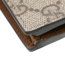 Gucci GG Emblem Bi-Fold Wallet In Brown Fabric 821206