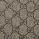 Gucci GG Emblem Bi-Fold Wallet In Brown Fabric 821206