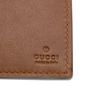 Gucci GG Emblem Bi-Fold Wallet In Brown Fabric 821206
