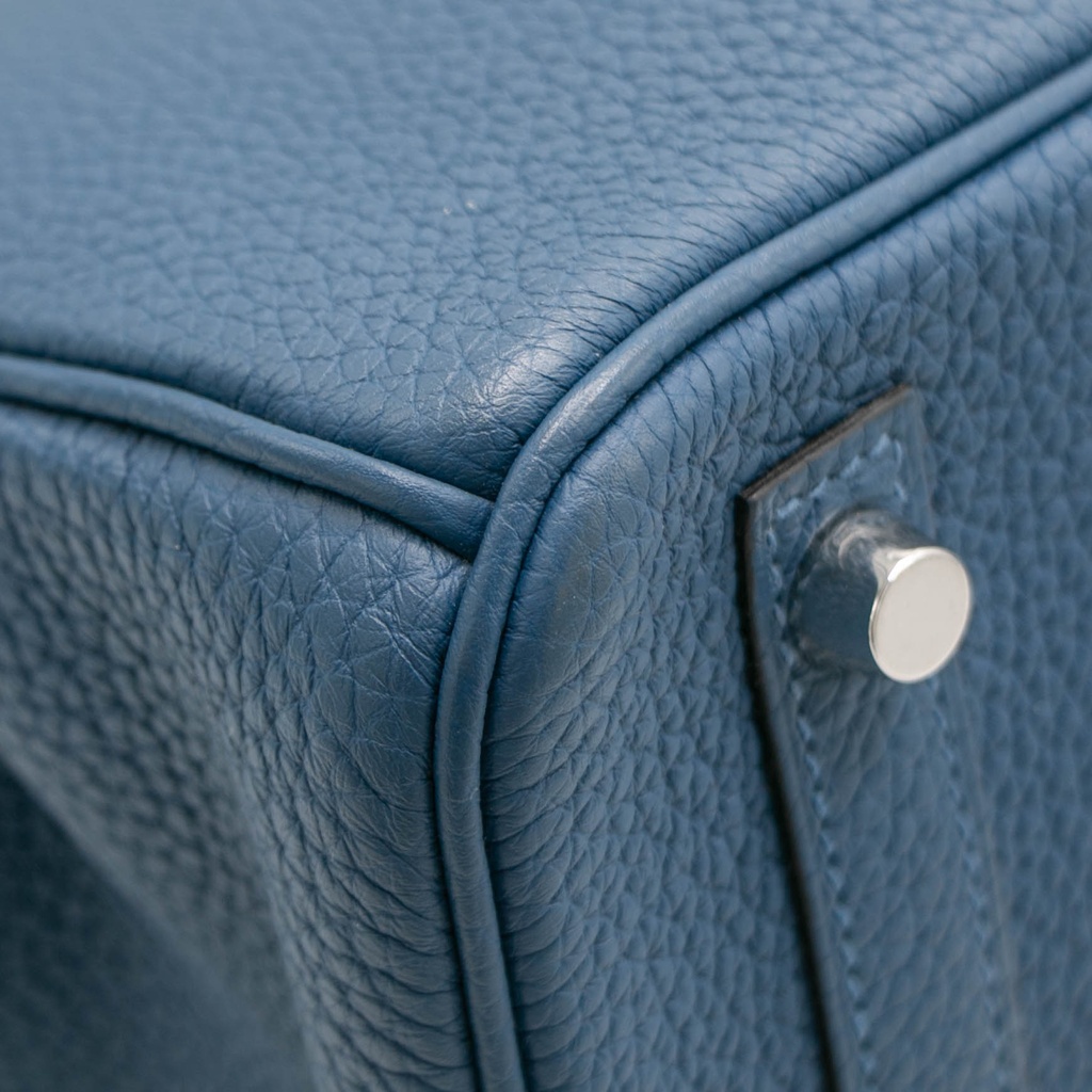 Hermes Birkin 30 Togo Silver Hardware Dark Blue Year 2019 Like New
