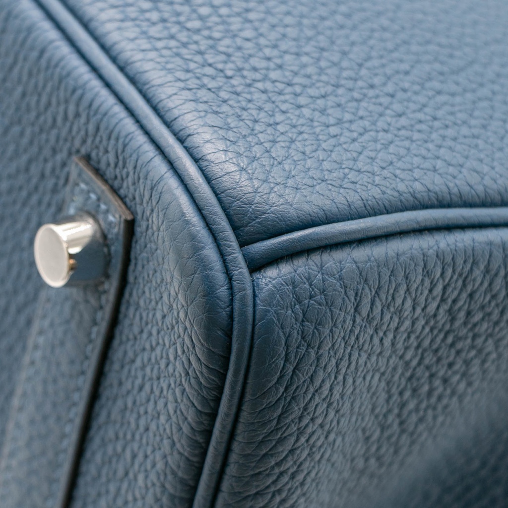 Hermes Birkin 30 Togo Silver Hardware Dark Blue Year 2019 Like New
