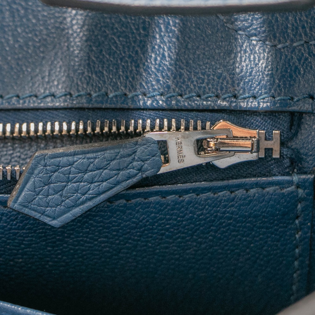 Hermes Birkin 30 Togo Silver Hardware Dark Blue Year 2019 Like New