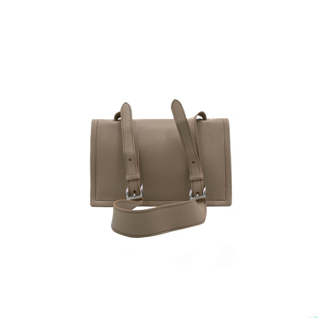 Prada Glace Crossbody Shoulder Bag Beige Leather