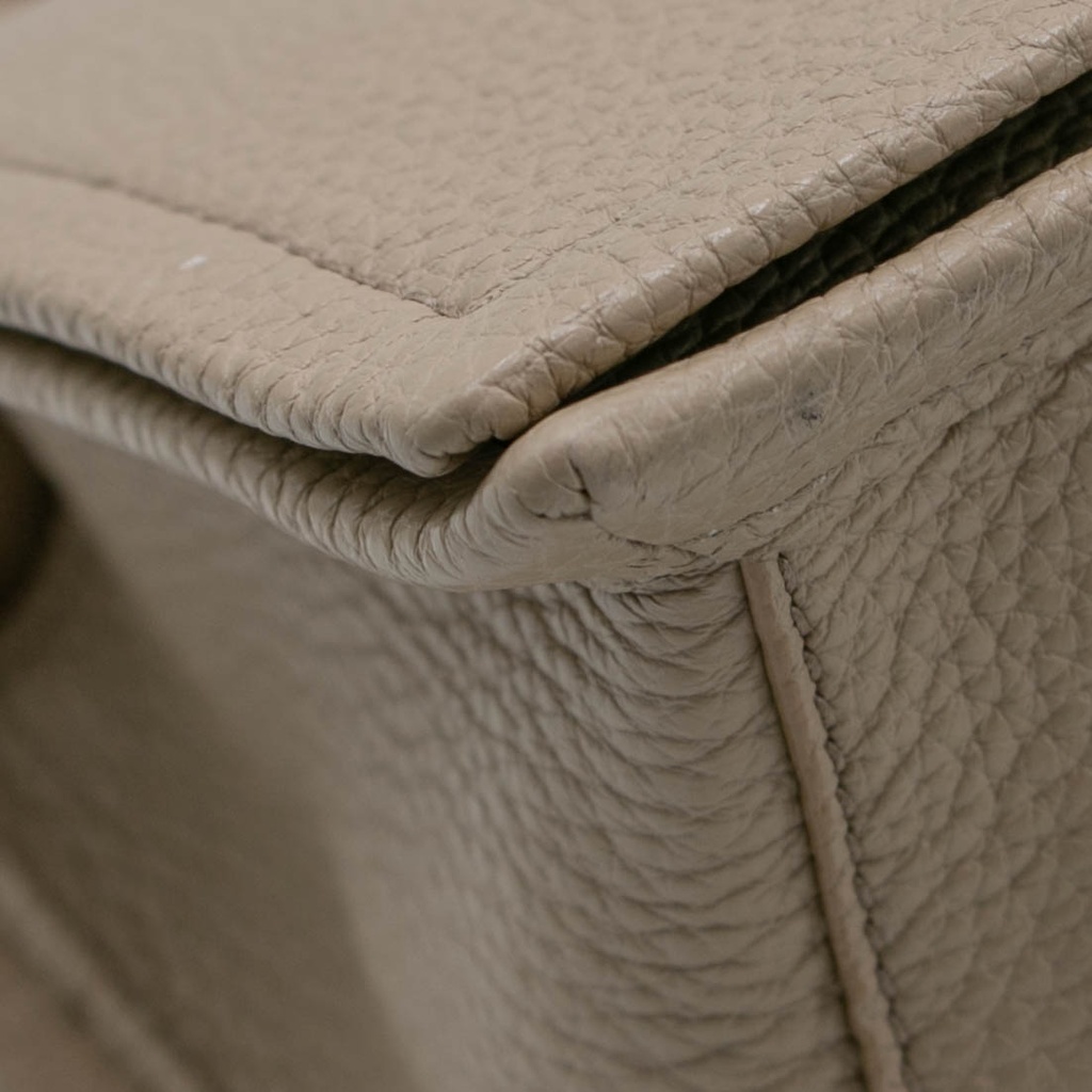 Prada Glace Crossbody Shoulder Bag Beige Leather