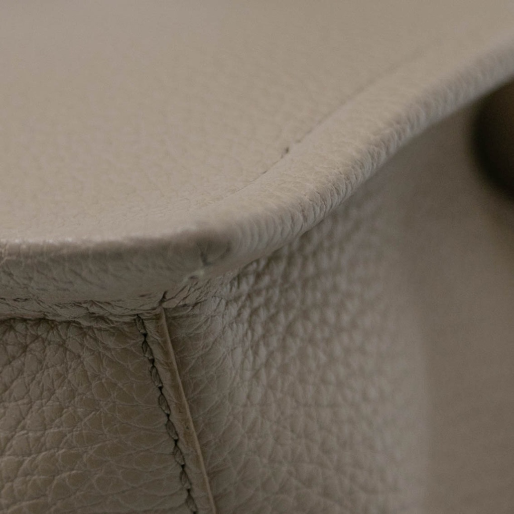 Prada Glace Crossbody Shoulder Bag Beige Leather