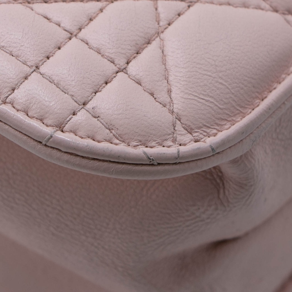 Christian Dior Lambskin Cannage Large Dioraddict Flap Rose Poudre