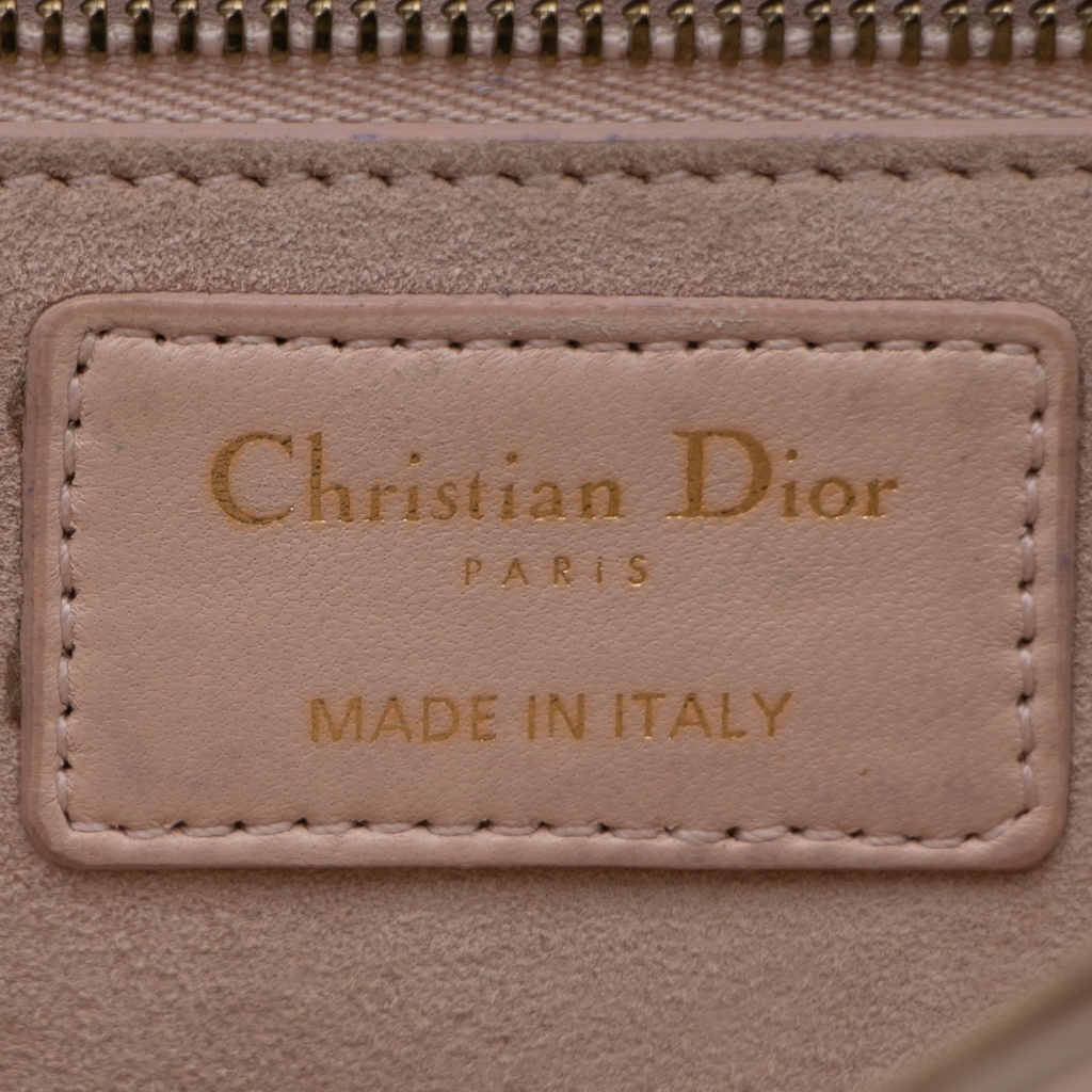 Christian Dior Lambskin Cannage Large Dioraddict Flap Rose Poudre