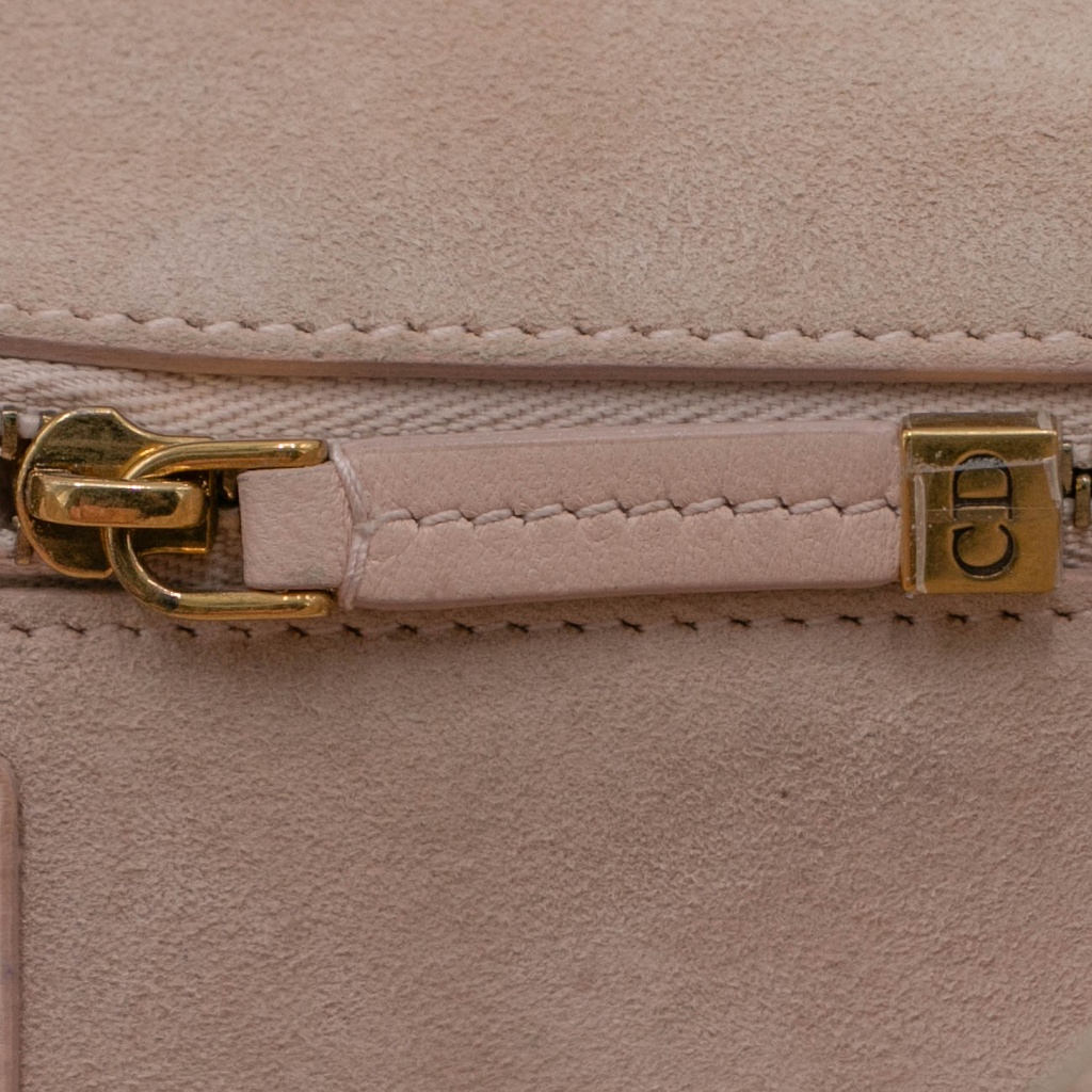 Christian Dior Lambskin Cannage Large Dioraddict Flap Rose Poudre