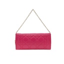 Christian Dior Lambskin Cannage Lady Dior Flap Wallet Pink