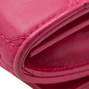 Christian Dior Lambskin Cannage Lady Dior Flap Wallet Pink