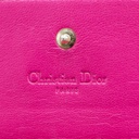 Christian Dior Lambskin Cannage Lady Dior Flap Wallet Pink