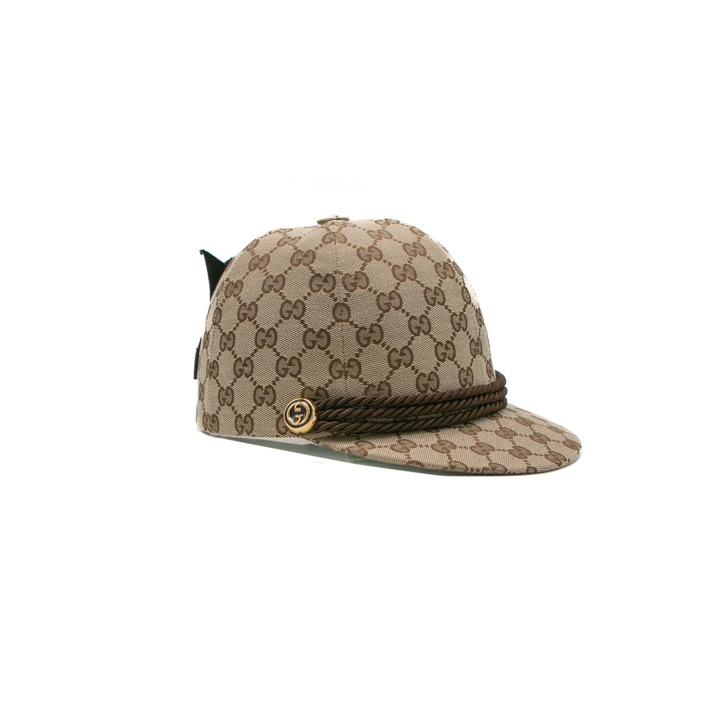Gucci Monogram Ribbon Cap In Size Large 58 Cm 678544
