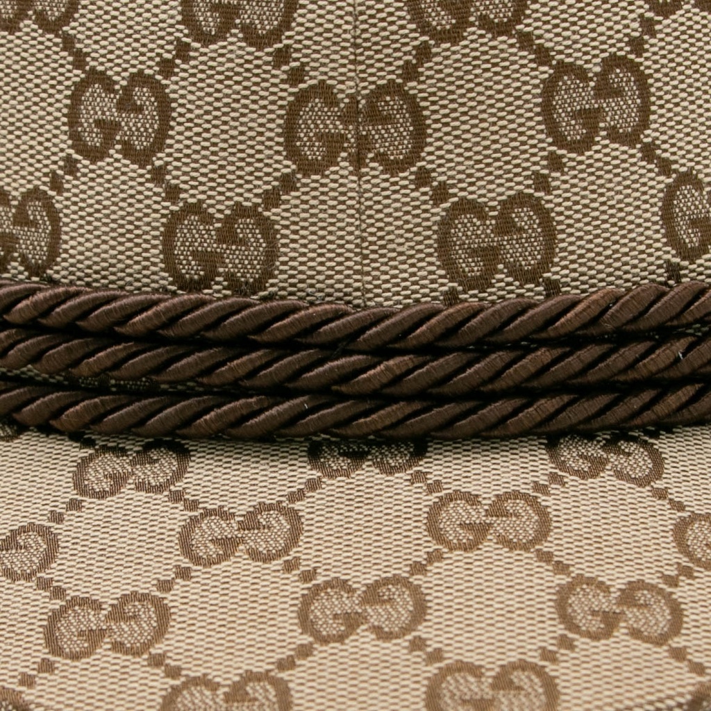 Gucci Monogram Ribbon Cap In Size Large 58 Cm 678544