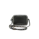Valentino Garavani Grained Calfskin Rockstud Crossbody Bag Black