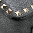 Valentino Garavani Grained Calfskin Rockstud Crossbody Bag Black