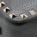 Valentino Garavani Grained Calfskin Rockstud Crossbody Bag Black